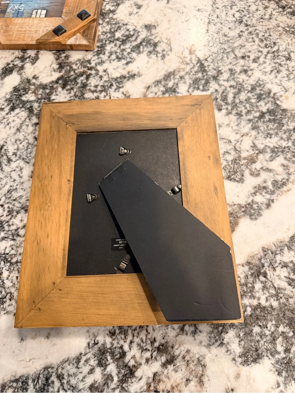 Brown Wood Picture Frame with Decorative Accents (5x7)